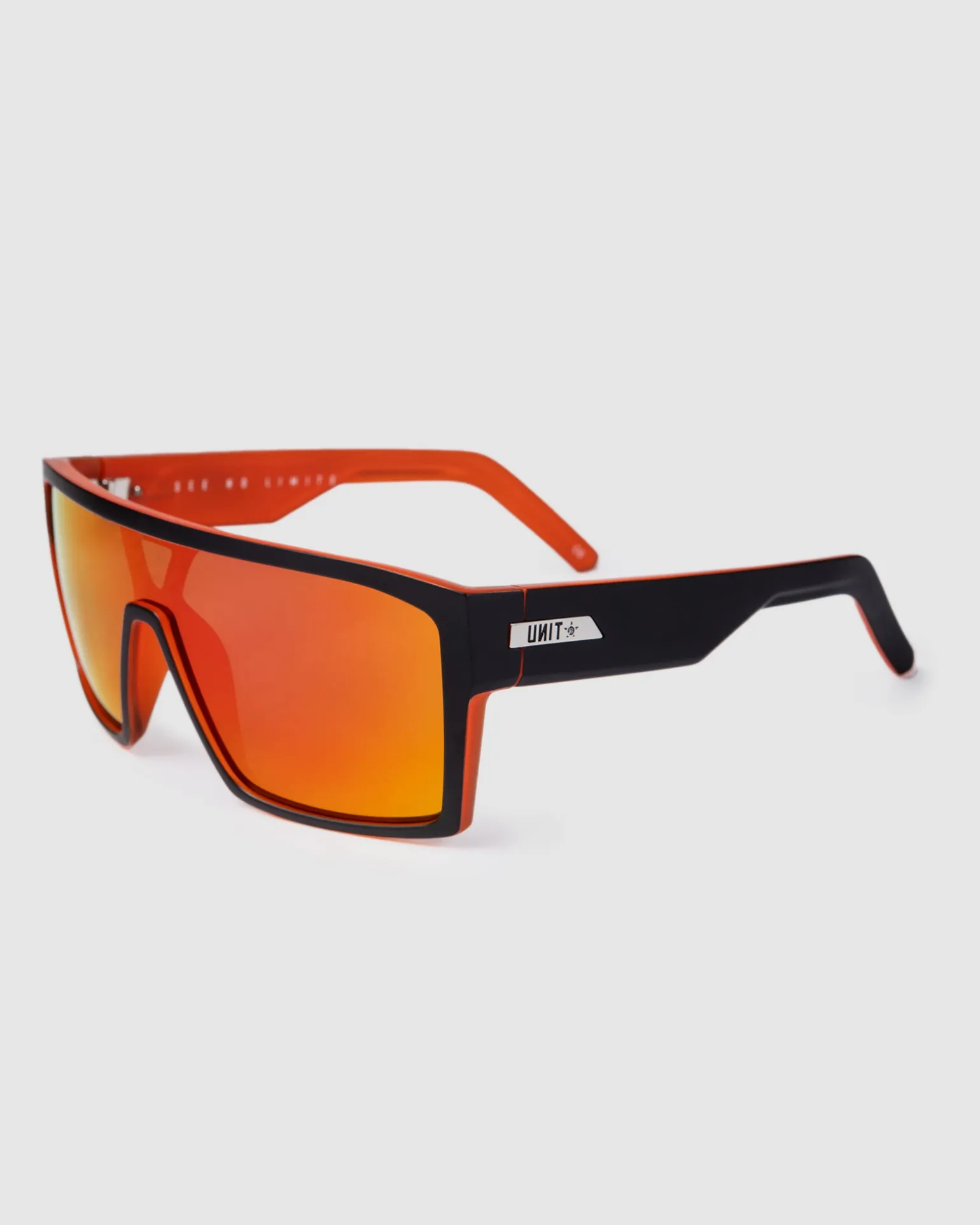 UNIT Command Sunglasses - Matte Black Orange Polarised-Unit Clothing Clearance