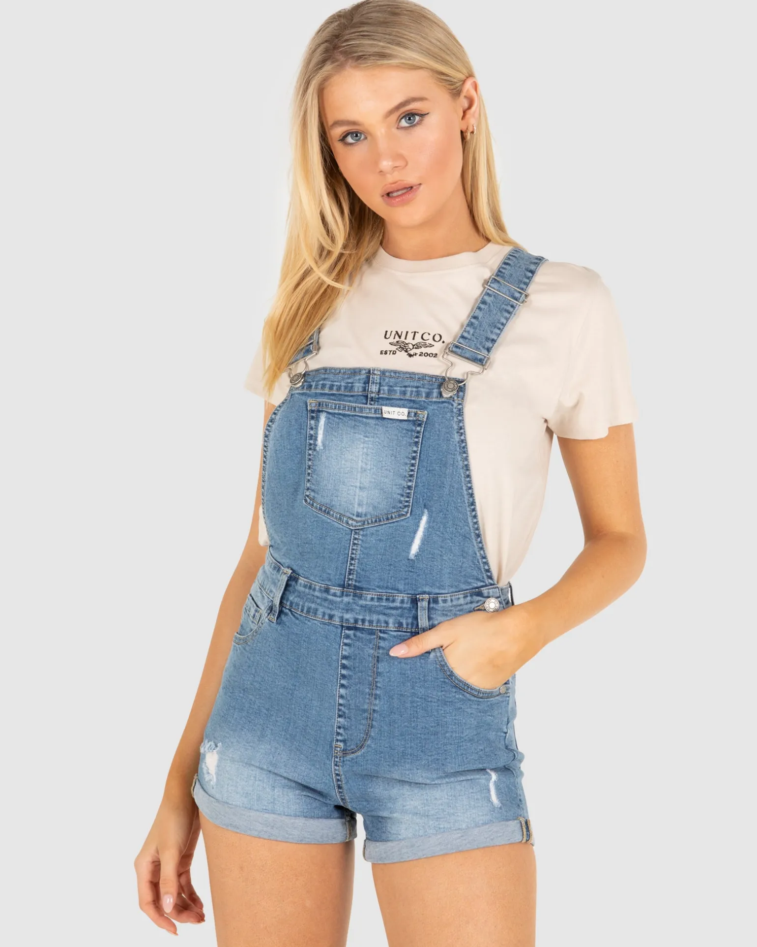 UNIT Ladies Bailey Denim Overalls-Unit Clothing Discount