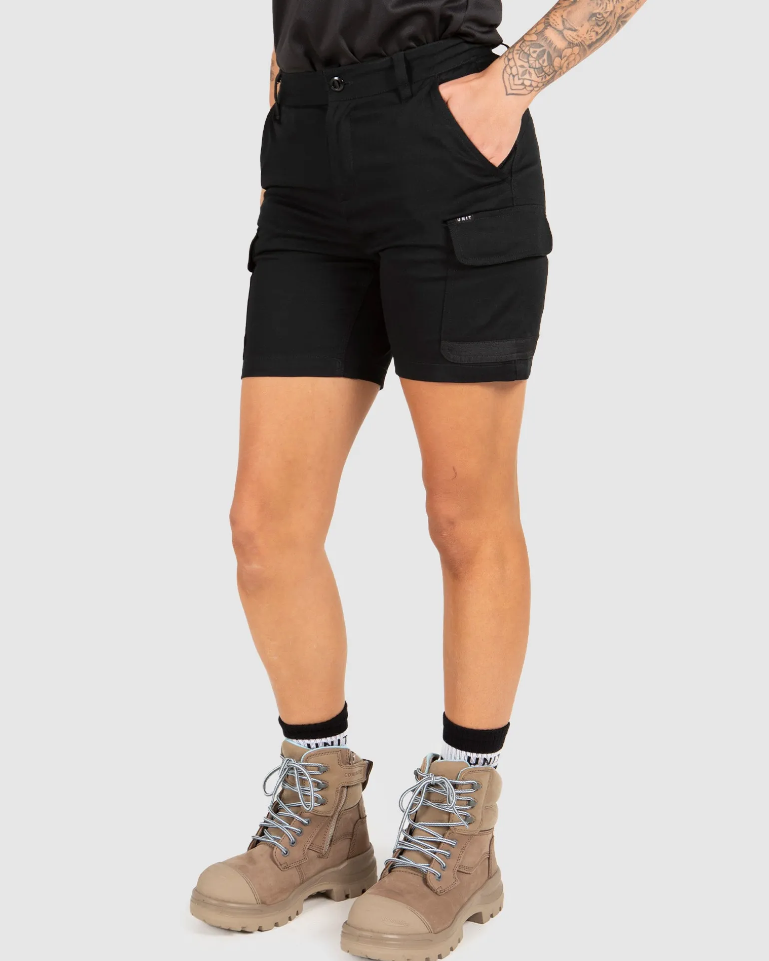 UNIT Ladies Workwear Staple Cargo Shorts-Unit Clothing Store