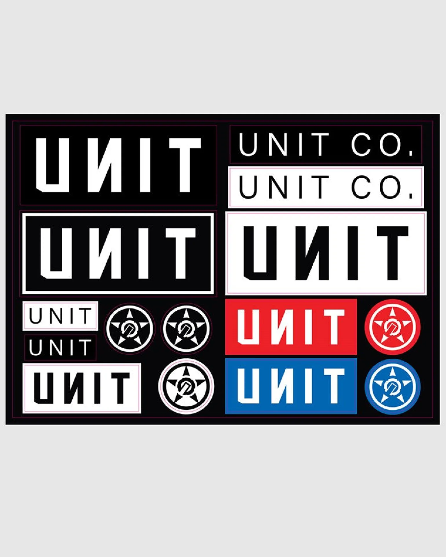 UNIT Logo Sticker Sheet-Unit Clothing Fashion