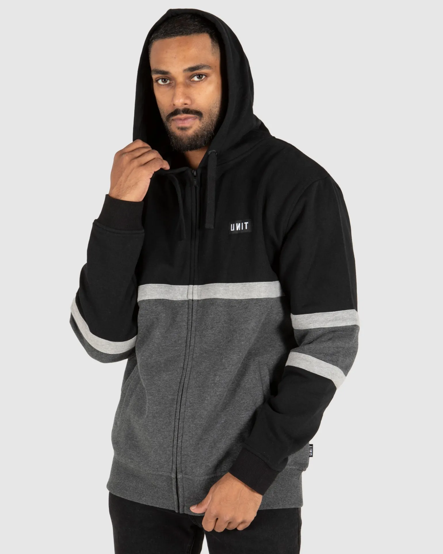 UNIT Mens Empire Zip Thru Hoodie-Unit Clothing Flash Sale