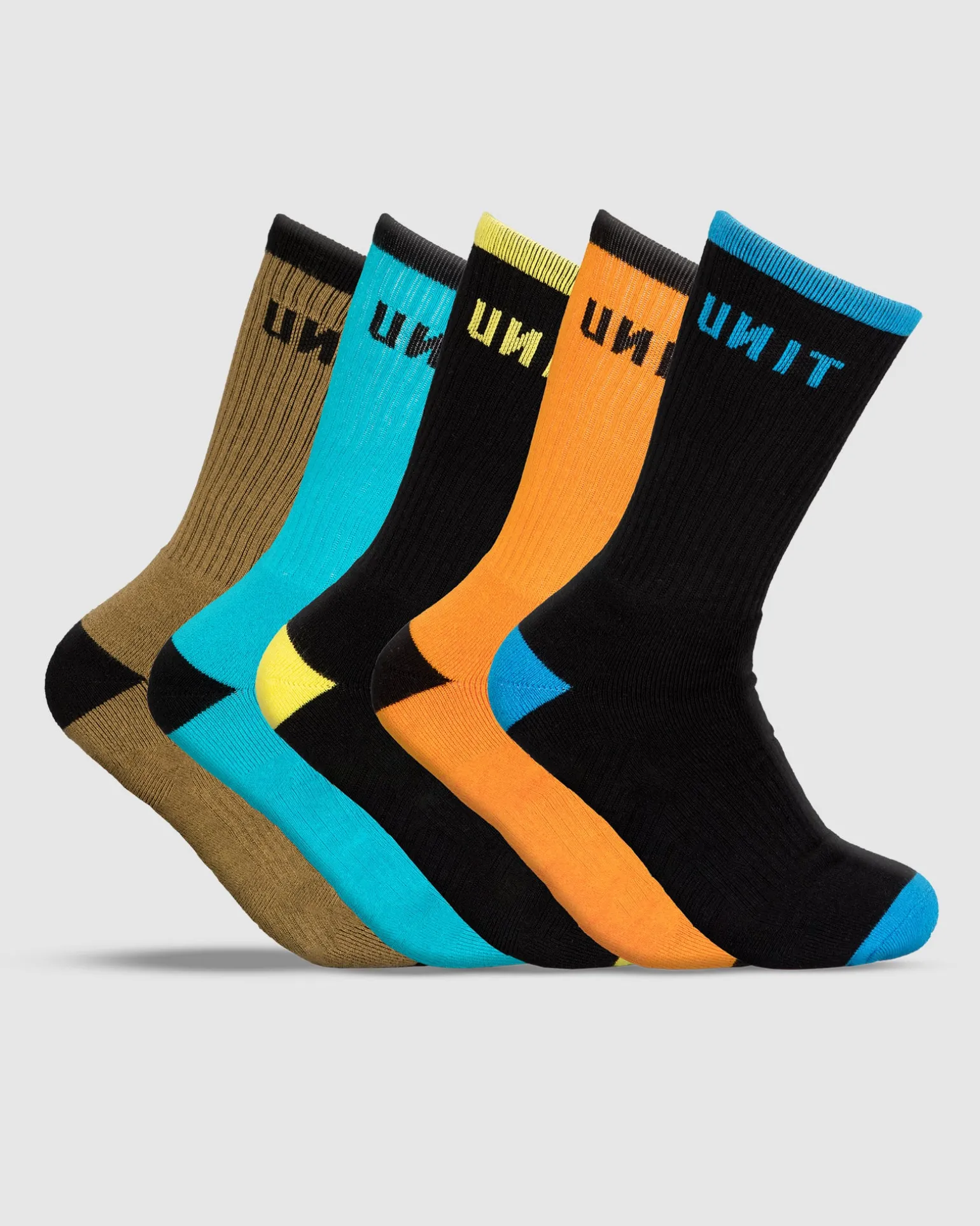 UNIT Mens React Bamboo Socks - 5 Pack-Unit Clothing Best Sale