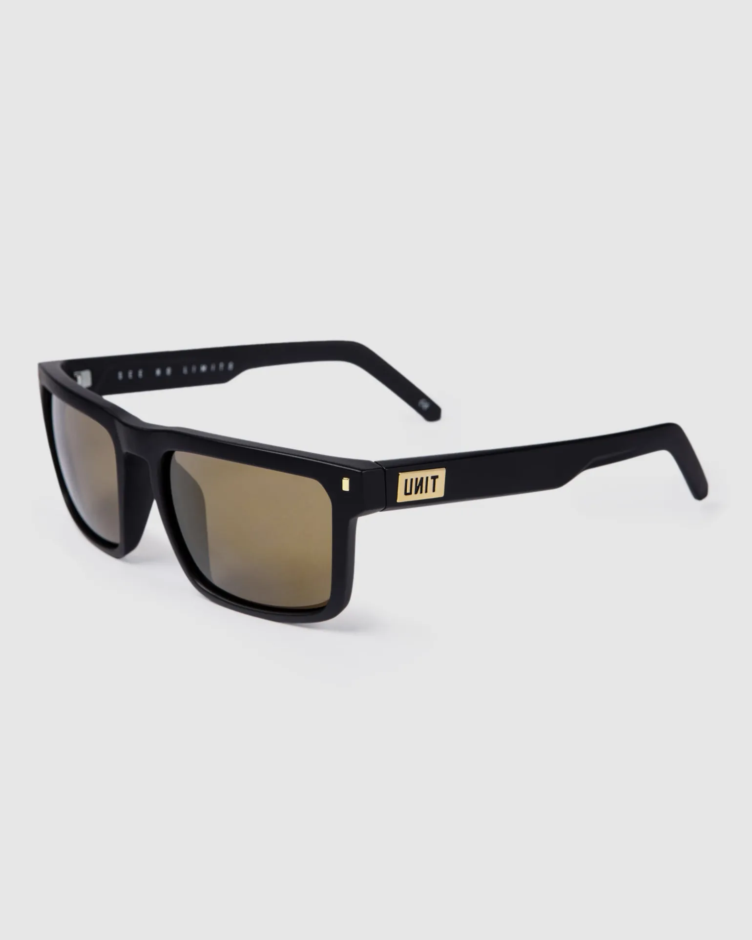 UNIT Primer Sunglasses - Matte Black Gold Polarised-Unit Clothing Fashion