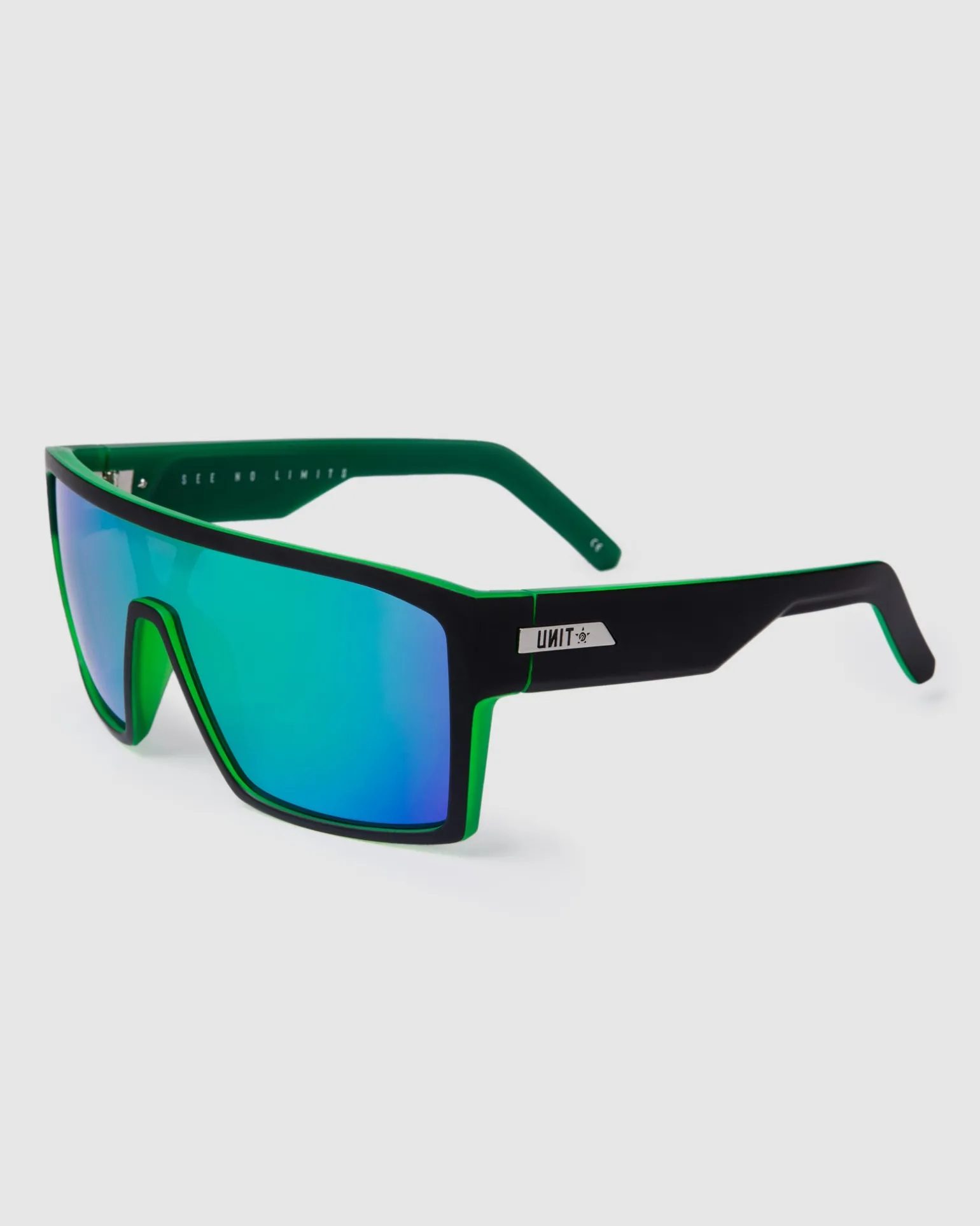 UNIT Sunglasses Command - Matte Black Green Polarised-Unit Clothing Hot