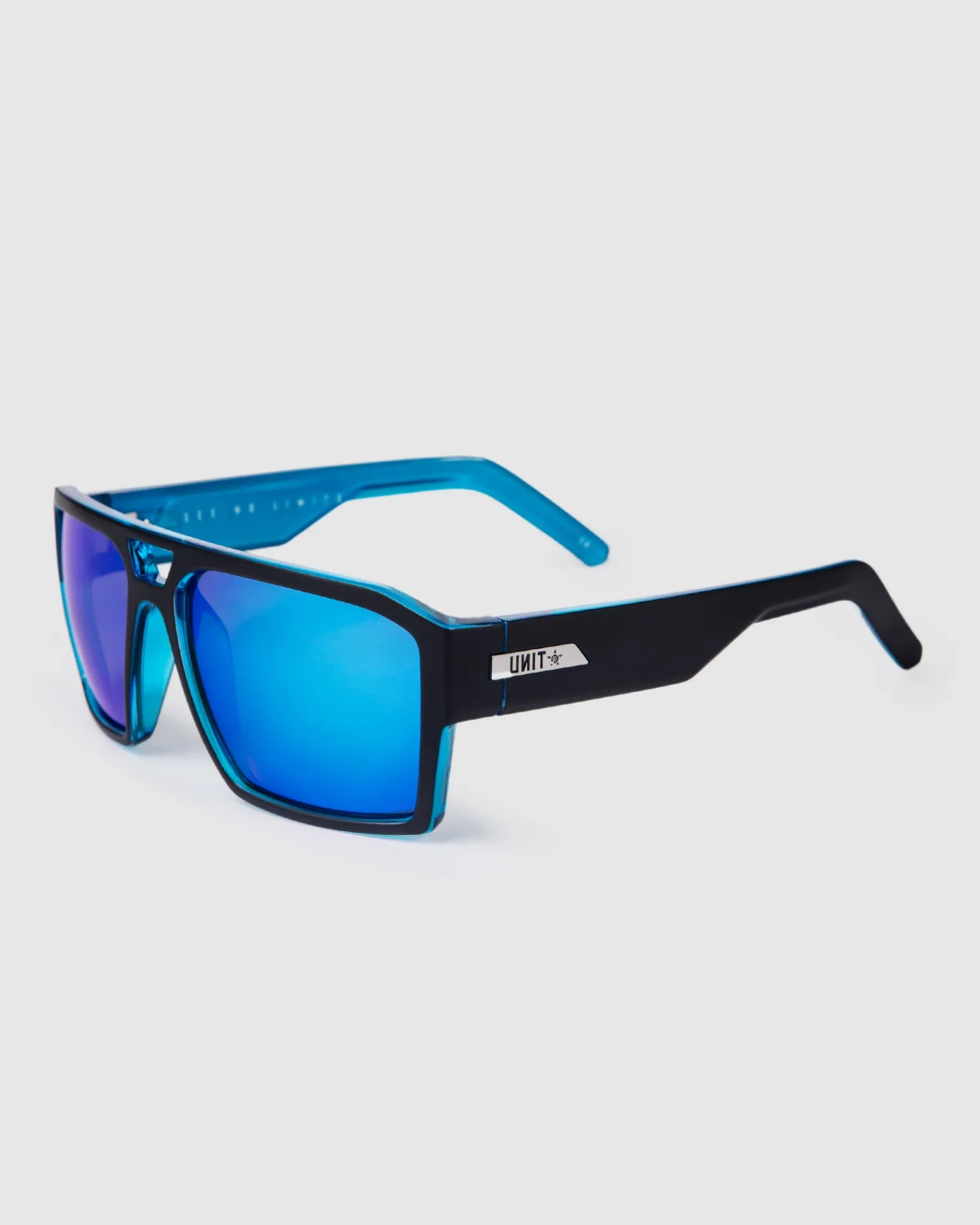 UNIT Sunglasses Vault - Matte Black Blue Polarised-Unit Clothing Hot