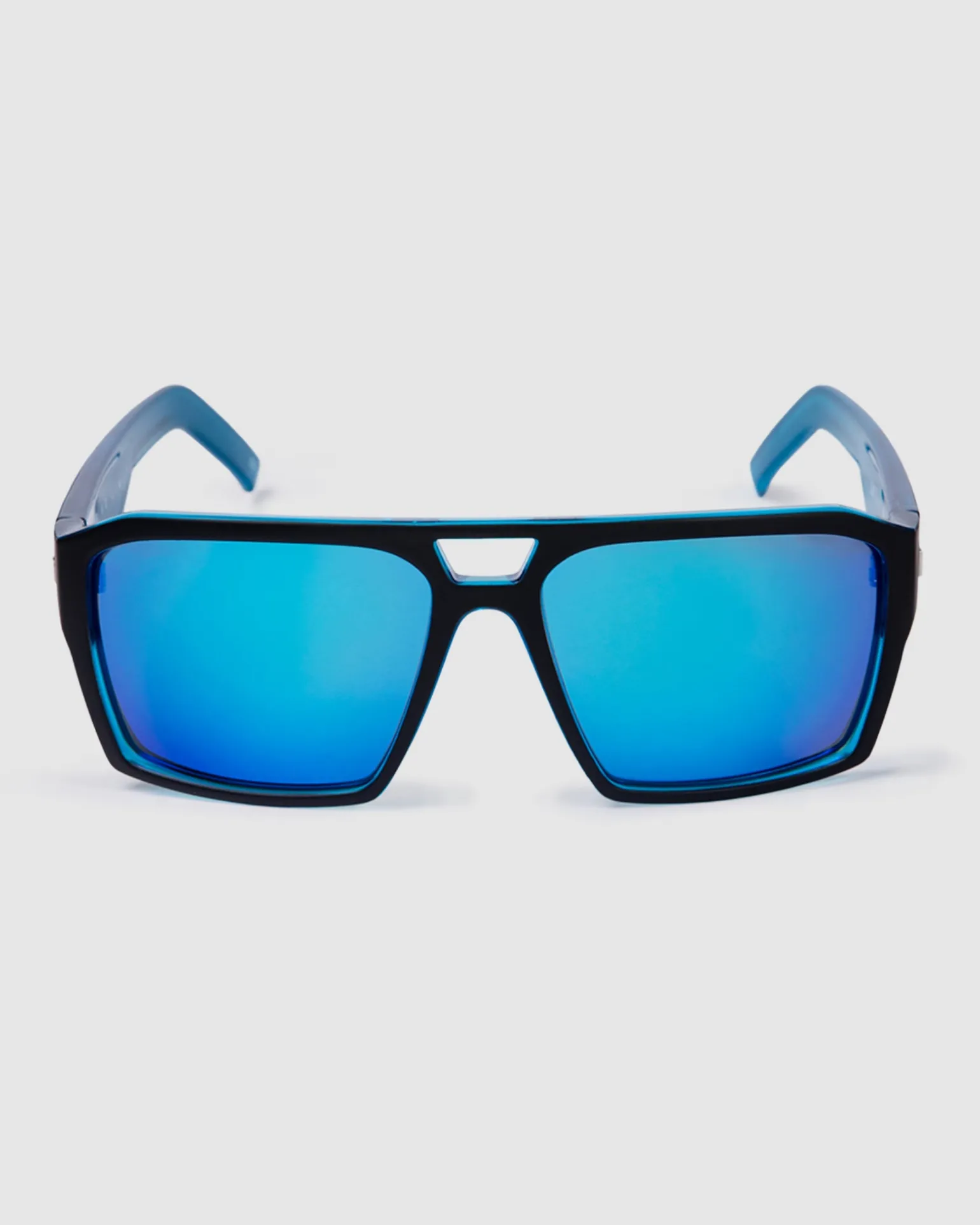 UNIT Sunglasses Vault - Matte Black Blue Polarised-Unit Clothing Hot