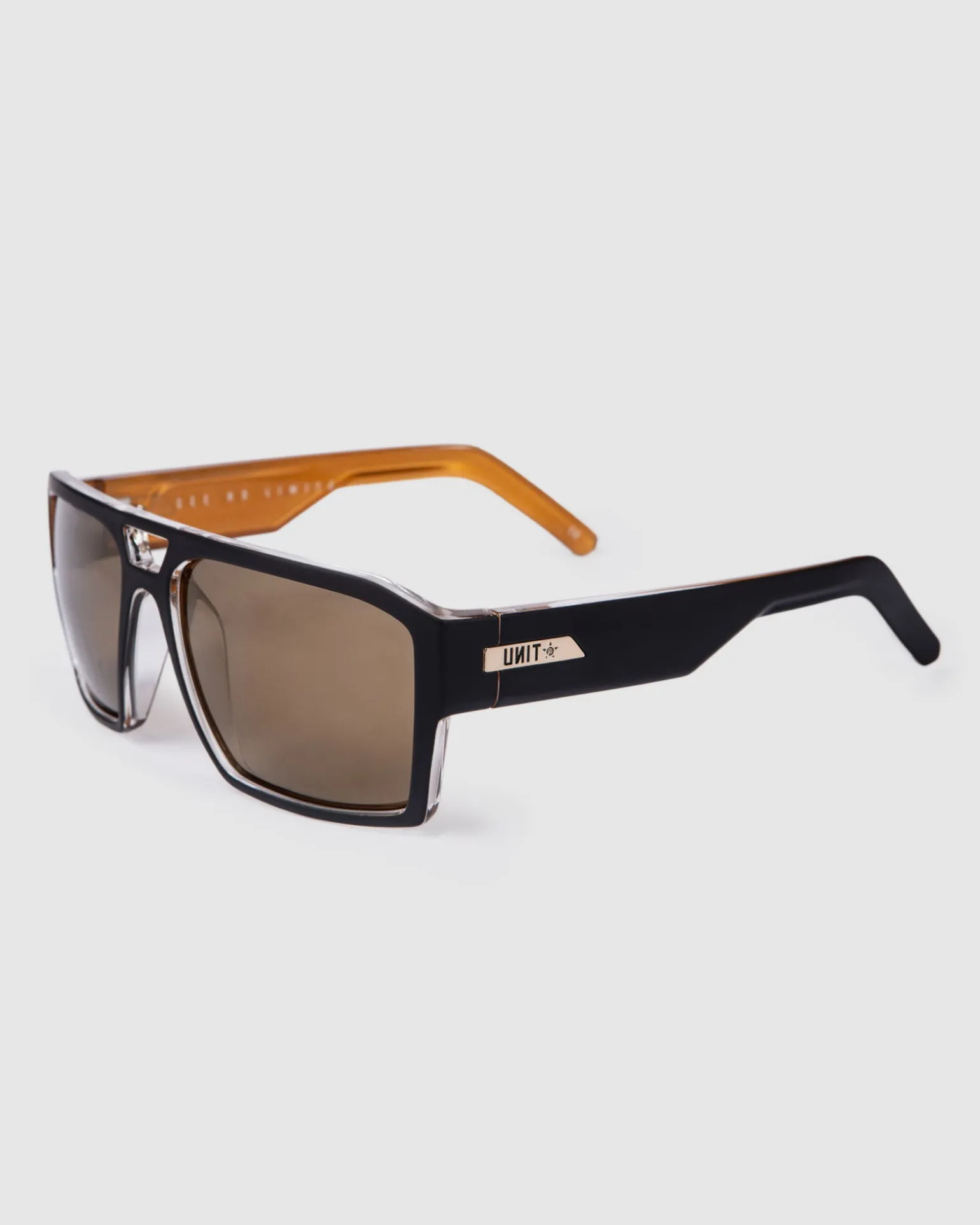 UNIT Sunglasses Vault - Matte Black Gold Polarised-Unit Clothing Online